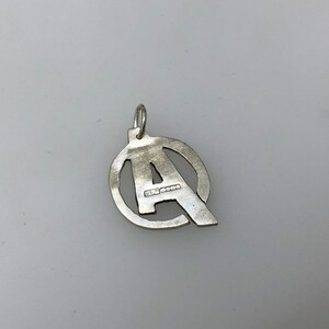 Silver Avengers Pendant or Keyring Glossy Black or Sparkly Finish image 8