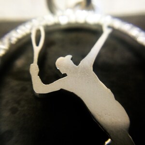 Silver Andy Murray Tennis Pendant/Keyring Tennis Jewellery image 2