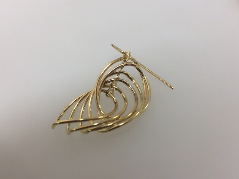 9ct Yellow Gold Entwined Drop Earrings