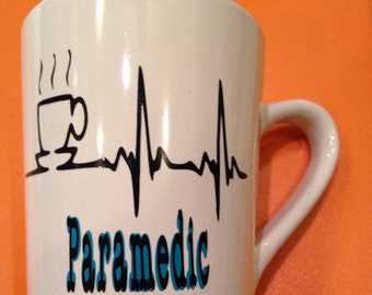 Personalized Paramedic Coffee Mug/ Personalized EMS Mug,  EMT gifts/ Perso   nalized Paramedic gift for men, fathers day gift, color varies