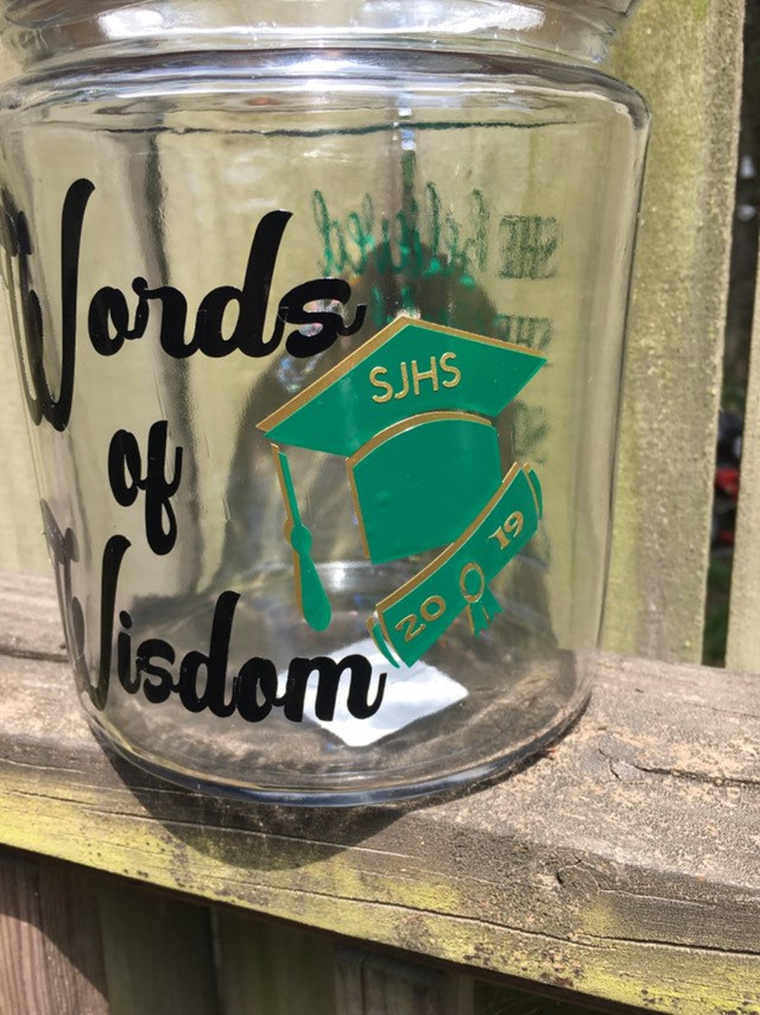 Glass Candy Jar, Graduation Jar, Cookie Jar, Personalized Jar ...