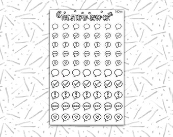 Thought Bubbles Icon mini sheet| The Sticker Shop Co. | Planner Stickers | Transparent Icon | Icon Stickers | Misc. Stickers | speech bubble