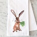Bunny Tea Towel Set: Vintage Rabbit, Easter Kitchen Decor - Etsy
