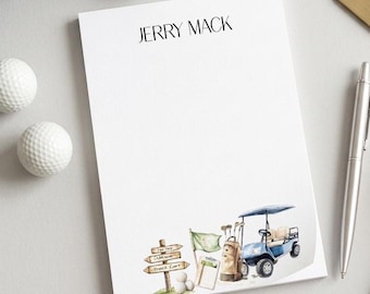 Personalized Golf Notepad – Golf Lover Gift – Custom Golfer Stationery – Golf Notes Pad – Father’s Day Golf Gift – Retirement Gift