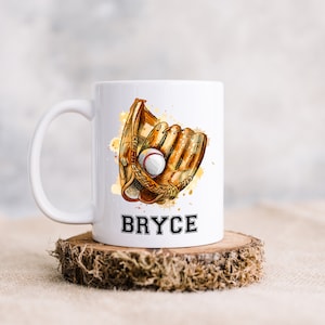 Personalized Baseball Coffee Mug - Baseball Player Gift - Baseball Coach Gift - Boyfriend Baseball Gift - Baseball Father&#39;s Day Gift