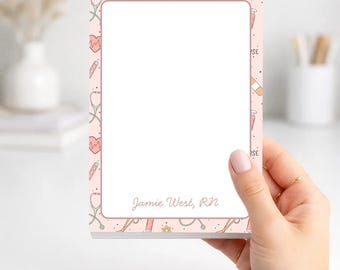 Personalized Nurse Notepad, Custom RN Notepad, Nurse Gift, Medical Notepad, Nursing Student Gift, Healthcare Worker Stationery