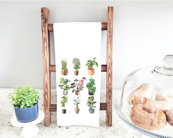 Crazy Plant Lady Kitchen Towel - House Plant Tea Towel - Plant Lover Gift - Plant Lover Kitchen Decor