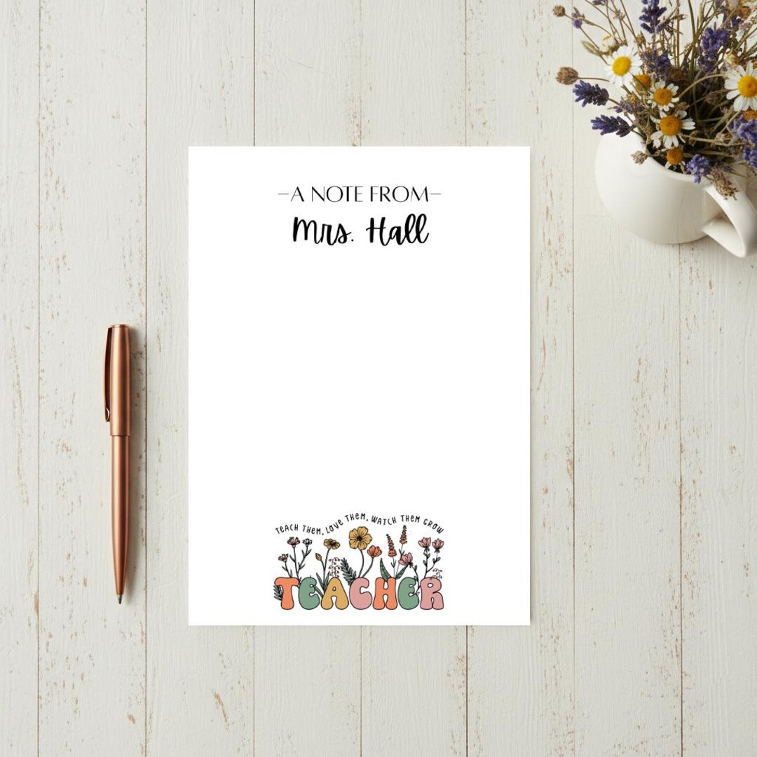 Personalized Teacher Notepad | Custom Teacher Gift | Teacher ...