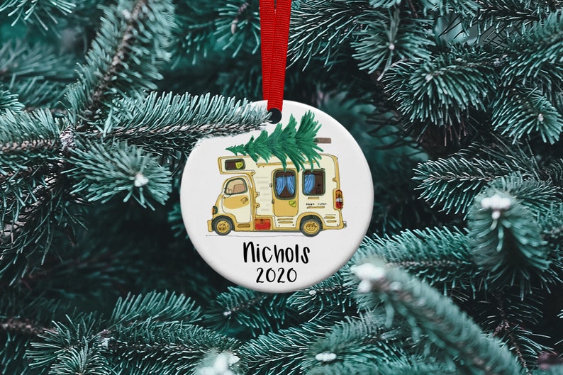 Personalized RV Christmas Ornament Ceramic Christmas  Etsy