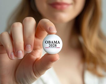 Obama 2028 Pinback Button – Political Protest Pin – Anti Third Term Button – Democracy Matters – Progressive Political Pin – 1.25" Pin