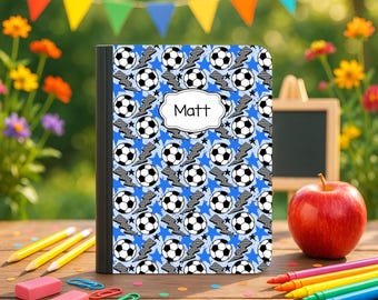 Personalized Soccer Composition Notebook, Custom Kids School Journal, Back to School Notebook, Soccer Player Gift