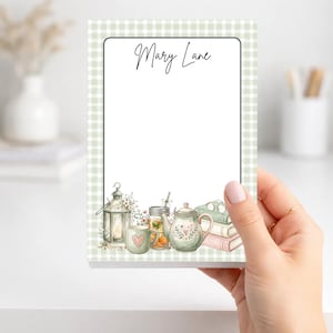Cozy Reading Notepad | Book Lover Gift | Cottagecore Stationery | Tea Lover Notepad | Reader Gift