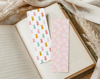 Easter Bunny Bookmark | Double-Sided Spring Bookmark | Easter Basket Stuffer | Cute Reader Gift | Book Lover Gift