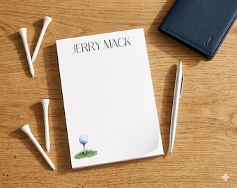 Personalized Golf Notepad – Golf Lover Gift – Custom Golfer Stationery – Golf Notes Pad – Father’s Day Golf Gift – Retirement Gift