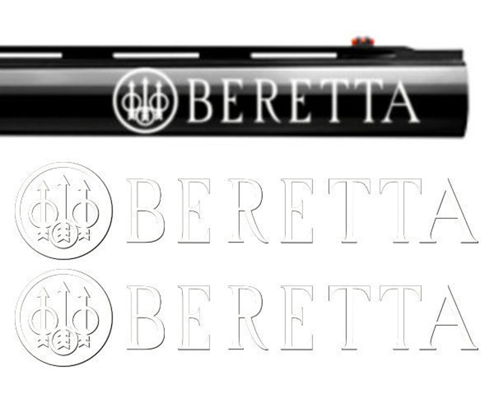 2x Beretta Vinyl Decal Sticker for Shotgun Gun Case Gun Safe Etsy