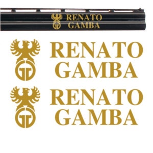 2x RENATO GAMBA Adesivo decalcomania in vinile Autocollant Aufkleber Adesivi Sticker. 3 misure 8 colori, per pistola per fucile, custodia, cassaforte per pistola