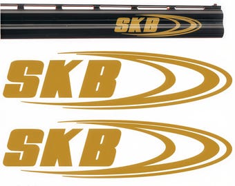 2x SKB Vinyl Decal Sticker Autocollant Aufkleber Adesivi Sticker. 3 maten, 8 kleuren. Voor jachtgeweer, koffer, wapenkluis.
