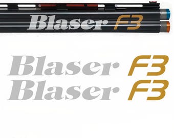 2x Blaser F3 Vinyl Decal Sticker for Shotgun Gun Case Gun Safe Car Window Tablet PC Wall iPhone Laptop Notebook iPad Macbook etc.