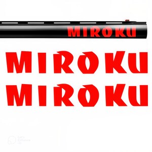 2x Miroku Vinyl Decal Sticker for Shotgun Gun Case Gun Safe Car Window Tablet PC Wall iPhone Laptop Notebook iPad Macbook etc.