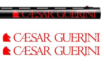 2x Caesar Guerini Vinyl Decal Sticker for Shotgun Gun Case Gun Safe Car Window Tablet PC Wall iPhone Laptop Notebook iPad Macbook etc.