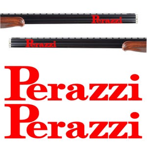2 adesivi in vinile Perazzi per custodia per fucile, cassaforte, finestrino dell'auto, tablet, PC, parete, iPhone, laptop, notebook, iPad, Macbook, ecc.