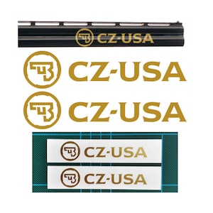 2x CZ-USA Česká Zbrojovka USA Vinyl Decal Sticker Autocollant Aufkleber Adesivi Sticker. 3 tailles 7 couleurs, pour fusil de chasse, étui, coffre-fort pour pistolet