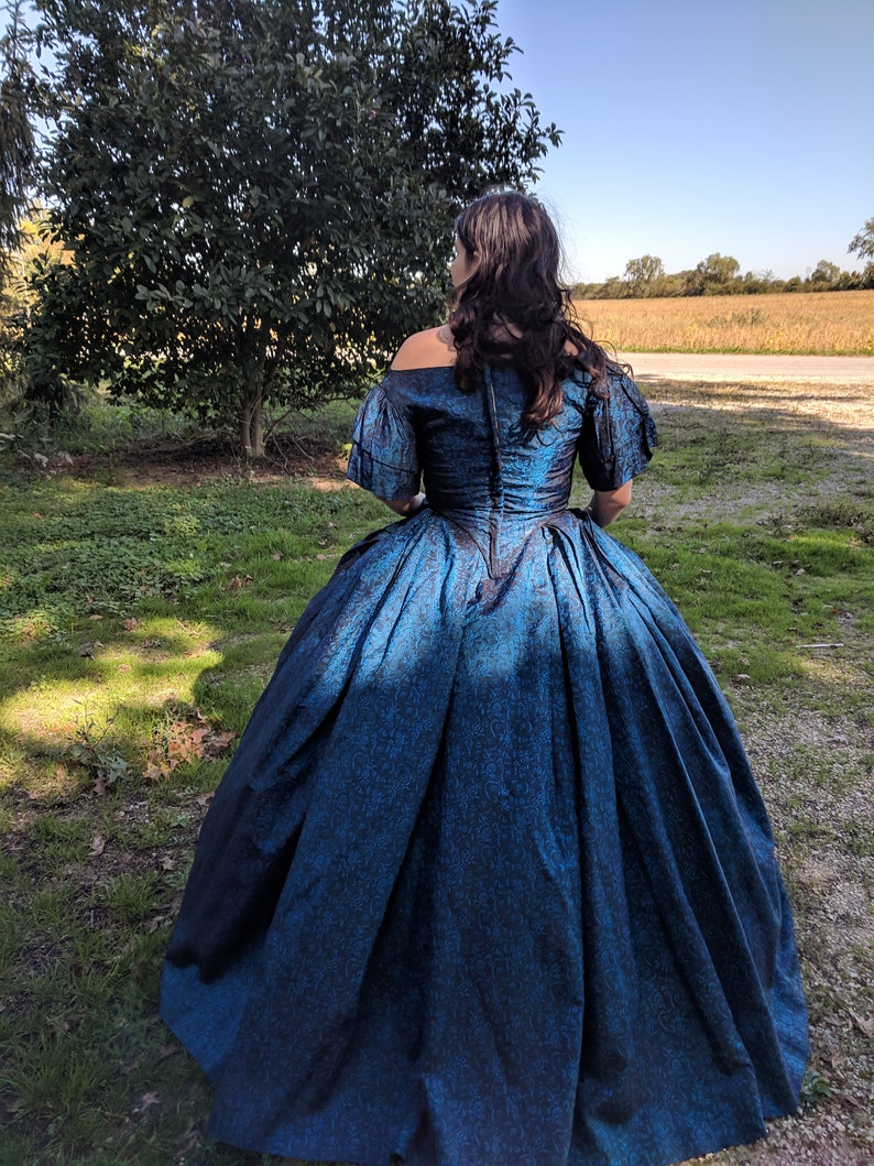 Ladies Civil War Gown with Hoop Skirt Etsy