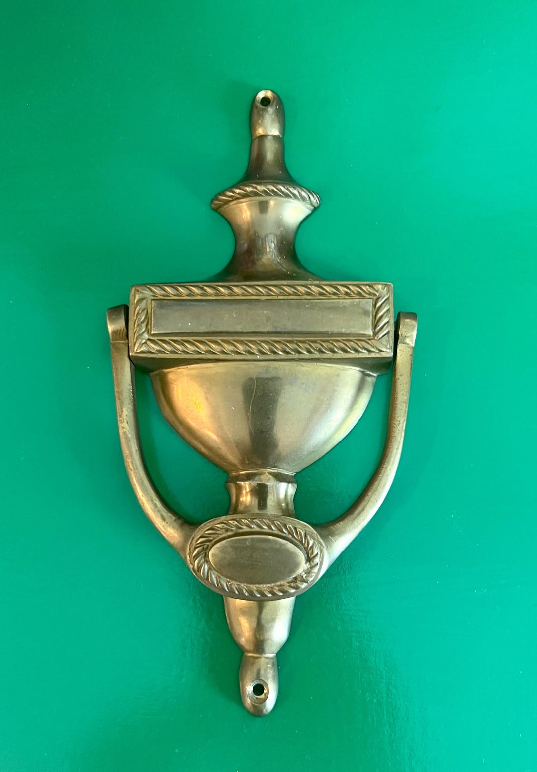 Vintage Solid Brass Door Knocker, Classic Style. 7” - Etsy