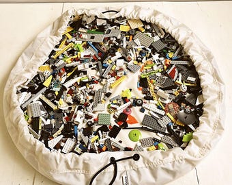 NEW! Swoop Toy Storage Bag for LEGOs - Durable NYLON (Cream)