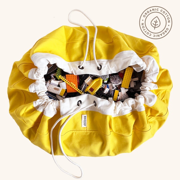 Bolsa de almacenamiento de juguetes Swoop para LEGO - Tapete de juego organizador con cordón