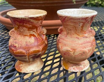 Vintage Nemadji tourist pottery vases-pair