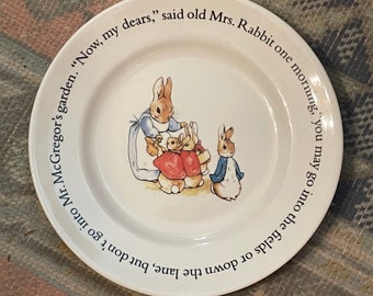 Beatrix Potter Peter Rabbit Wedgwood baby plate