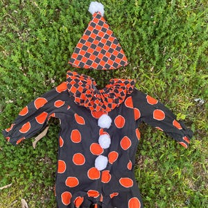 Antique style jester clown Halloween costume toddler size