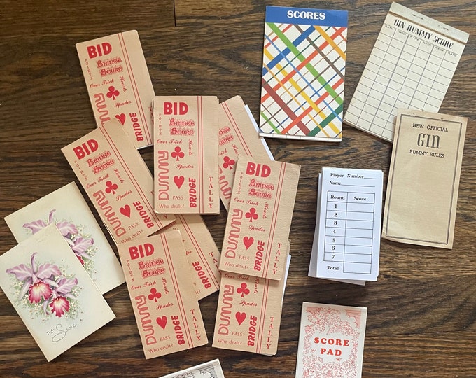 1960s Bridge Card Game Tally Booklets-various Lot - Etsy