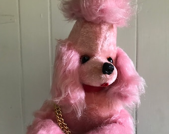 pink french poodle stuffed animal