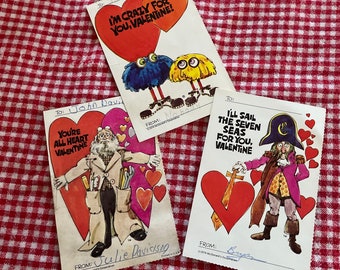 Vintage 1970s McDonald’s Valentine cards-3 pieces