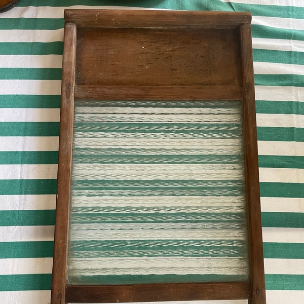 Antique glass wash board