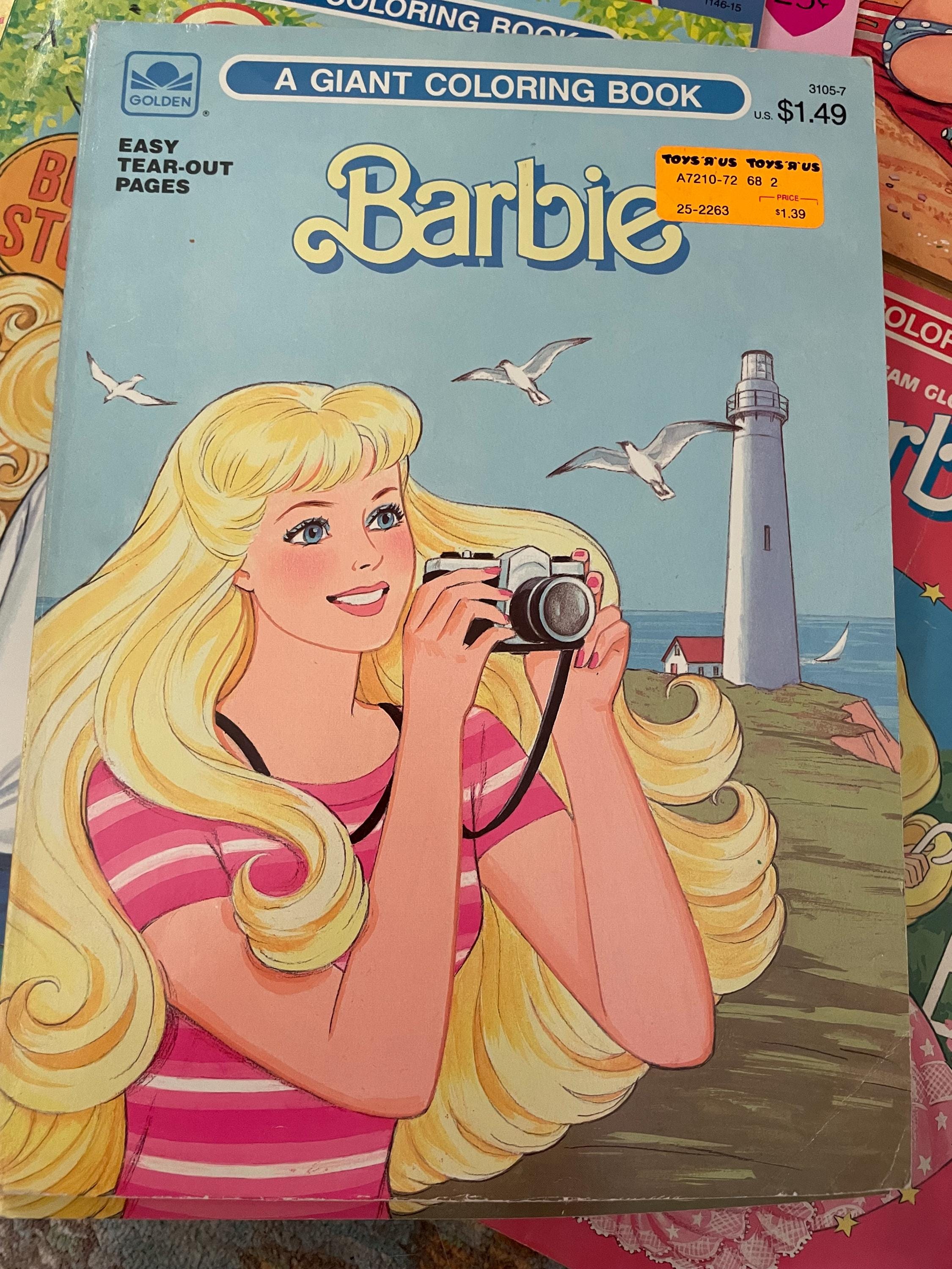 Vintage Barbie Coloring Book-1988 - Etsy