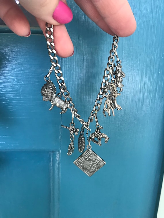 1950s Western themed charm bracelet-Pendleton