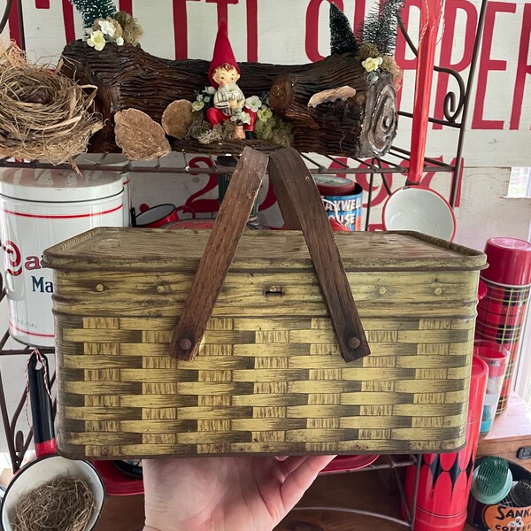 Faux Picnic Basket Etsy