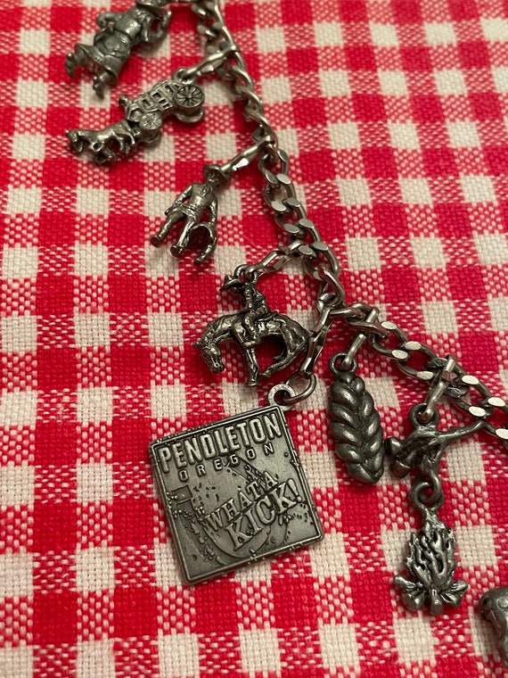 1950s Western themed charm bracelet-Pendleton - image 3