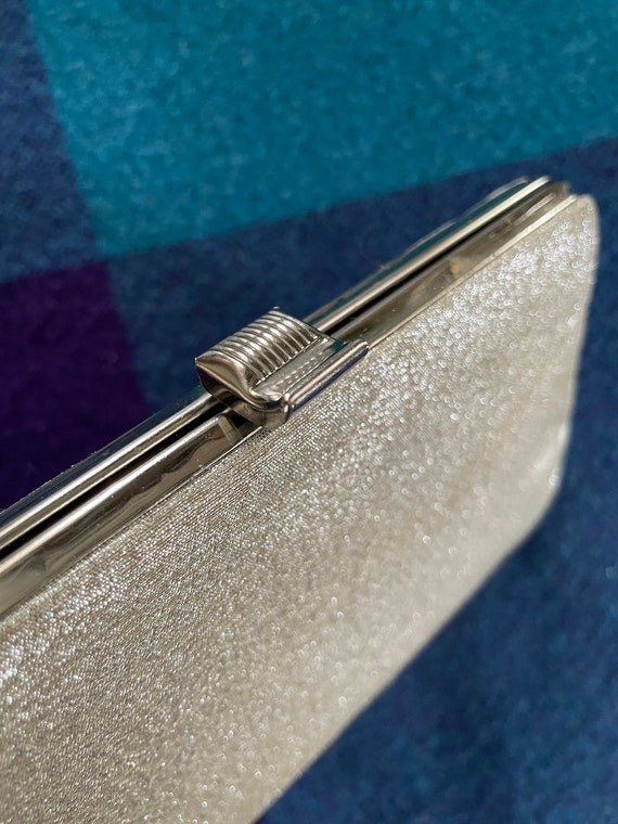 1960s silver lame clutch - image 3