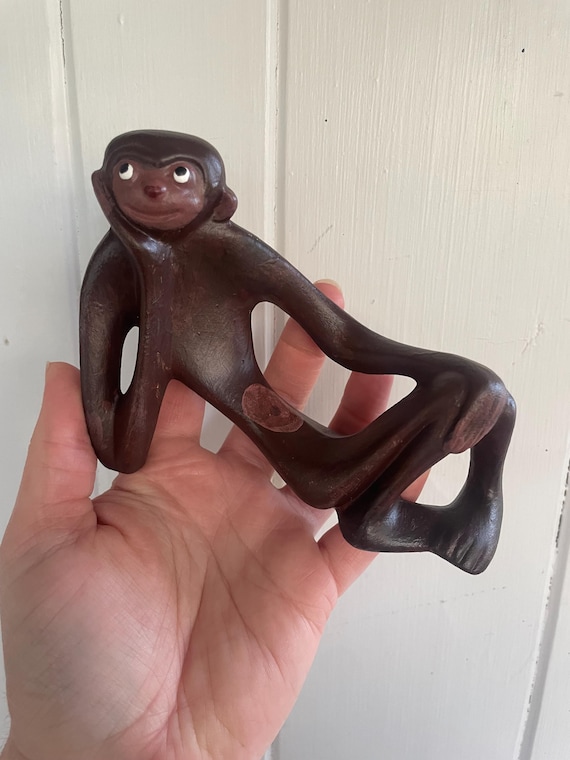Mid Century Modernist Arnel's Custom Painted Monkey Pottery