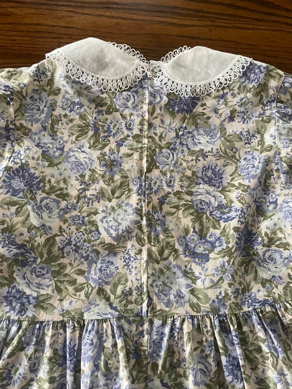 1980s Laura Ashley floral collared dress-girls si… - image 5