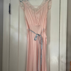 60’s Baby Pink Floral Nightie by Leonora main image 1
