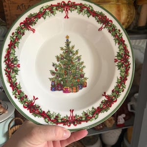 Vintage Christopher Radko Christmas Tree bowl