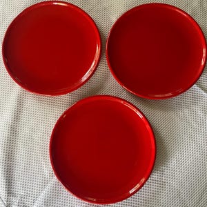 Waechtersbach German red dinner plates-set of 3
