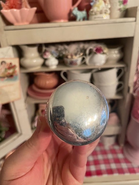 Antique sterling and crystal vanity jar - image 2