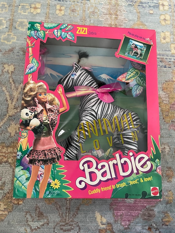 希少　Barbie アルバム ヴィンテージ Sterling　Mattel 1988 Animal Lovin Barbie Zizi Zebra-new in Package - Etsy