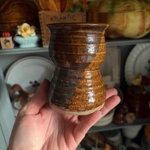 Hand thrown pottery vase